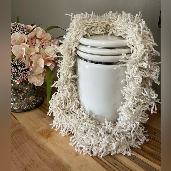 Accessories - Women’s infinity scarf, hand made, off white, 2” wide, 88” around